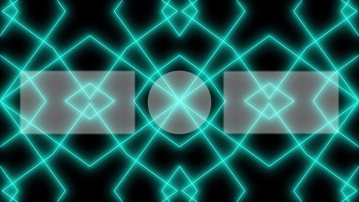 Geometric pattern black background end card motion graphics