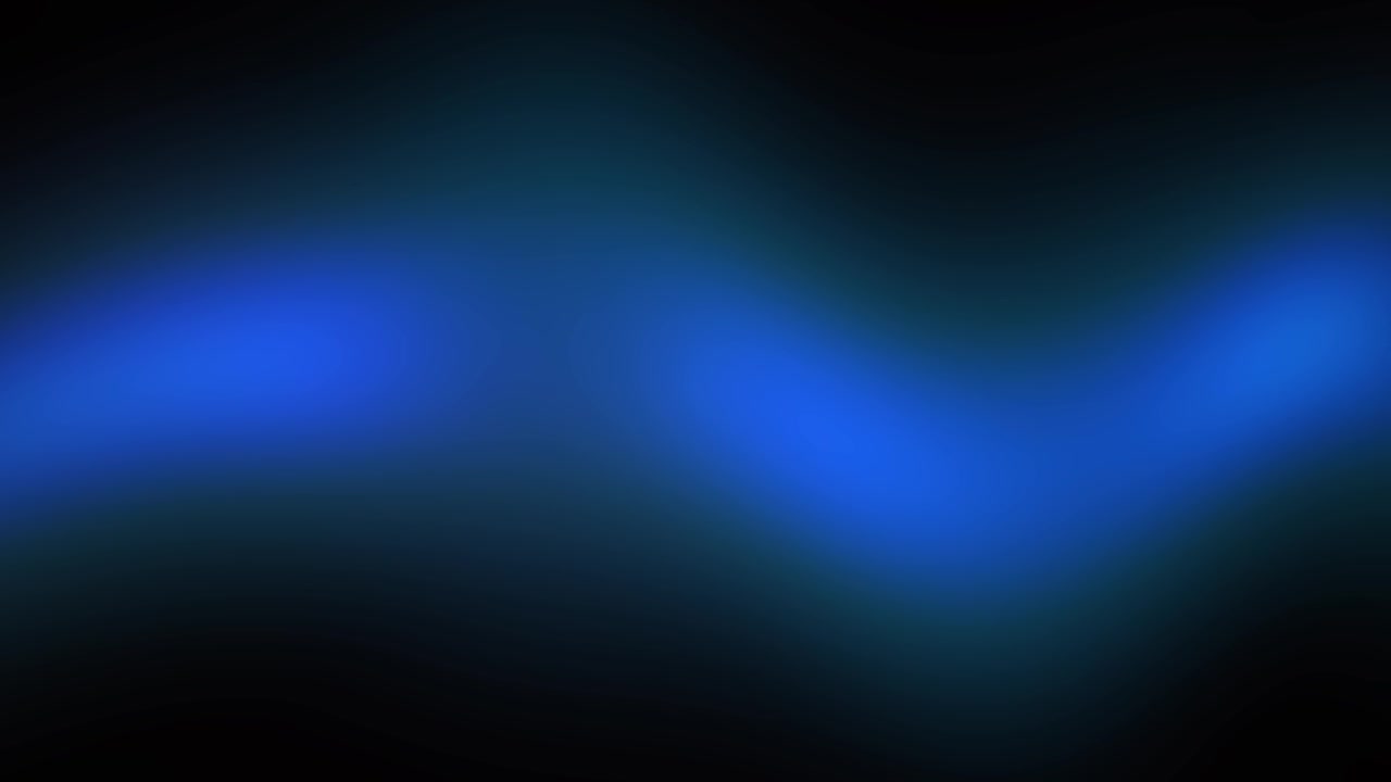 Abstract Blue Wavy Light Moving on Dark Background