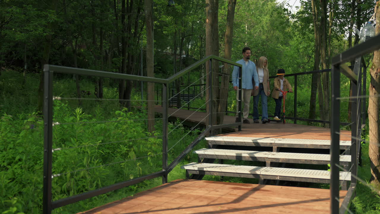 Family Enjoying a Walk in the Park