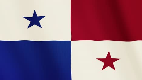 panama flag waving animation. full screen. symbol of the country