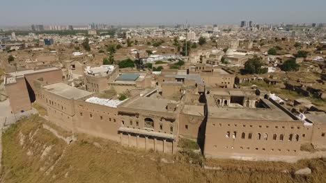 aerial view of erbil citadel, iraq