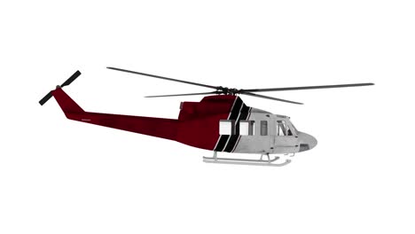 helicopter flight animation, the alpha channel included. side view