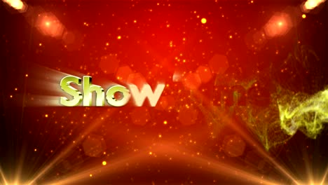 show time text animation, rendering, background loop