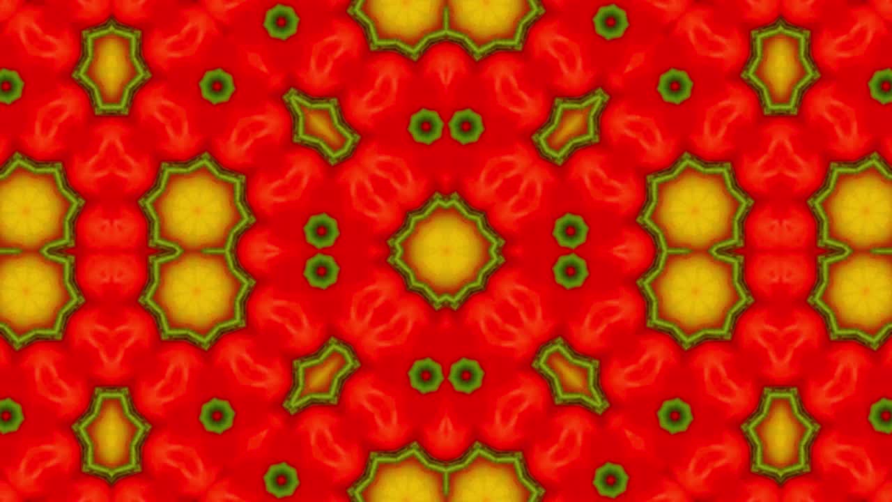 Motivi a sequenza di caleidoscopio rosso astratto