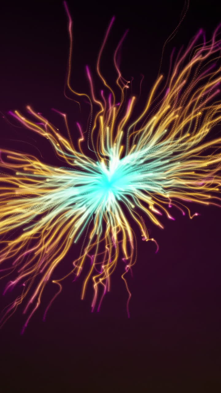 explosión de partículas brillantes abstractas