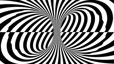 stripes optical illusion, abstract hypnotic animated background. spiral down motion background.seamless looping animation.