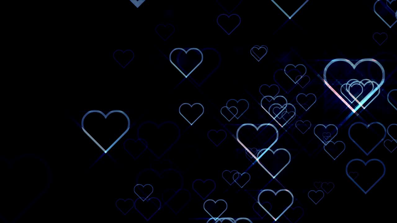 4k 플래시 라이트 블루 오브 하트 루프