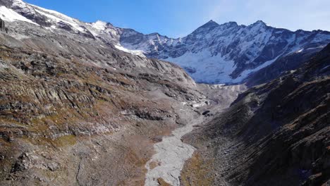 Rugged-Snow-Summits-Near-Weissee-Gletscherwelt-In-National-Park-Of-Hohe-Tauern,-Uttendorf,-Salzburg,-Austria