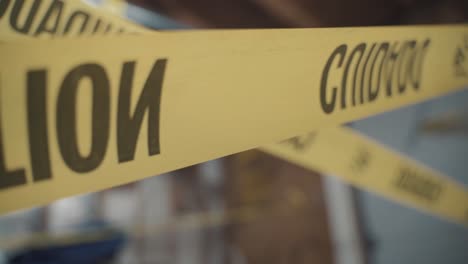 close up of caution tape