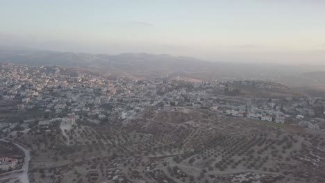 aerial view of the palestinian town of arraba