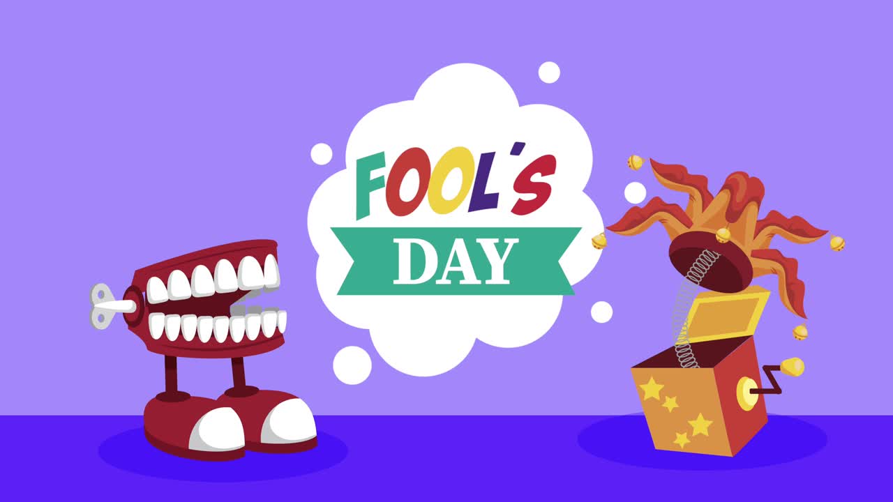 놀라운 상자와 함께 4월 1일 글자