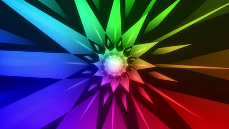 colorful rainbow gradient floral spiral animation. beautiful cheerful loop background