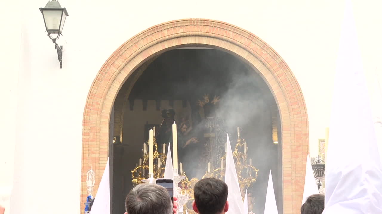 Religious Procession in a Spanish Church