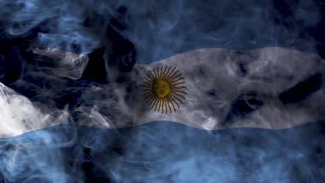 ondeando la bandera argentina