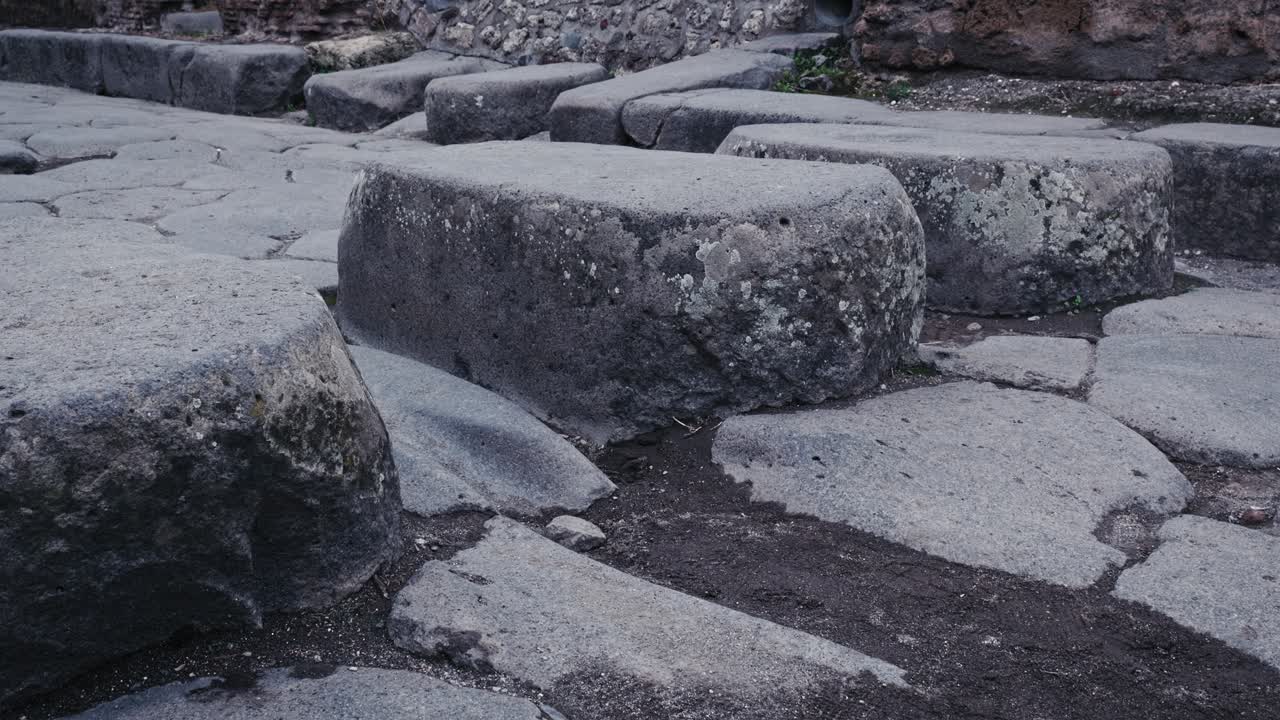 Stepping stones of Pompeii's ancient streets