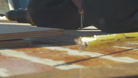 securing plywood over planks using brass screw
