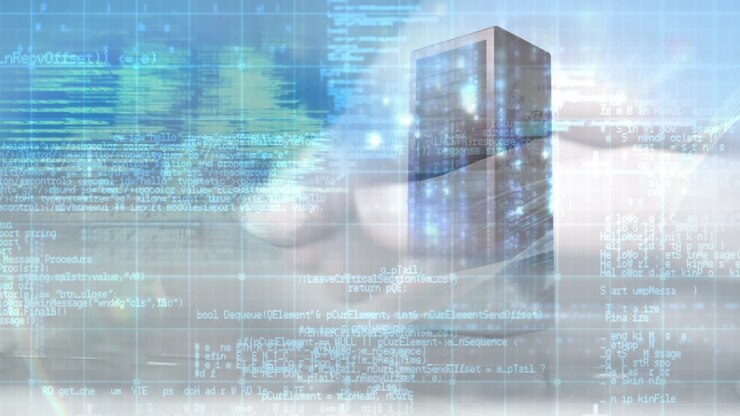 Digital composite of working in an IT environment