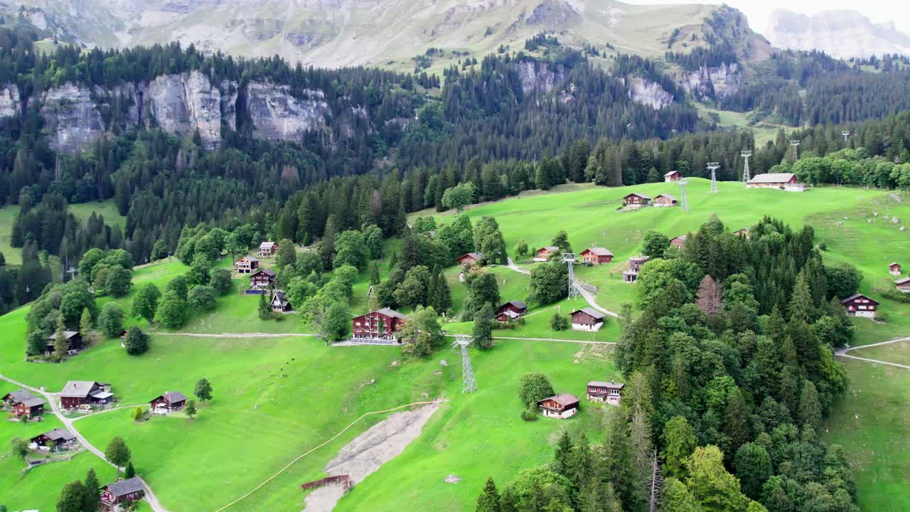 멋진 이상적인 휴양지 braunwald glarnerland 스위스 항공