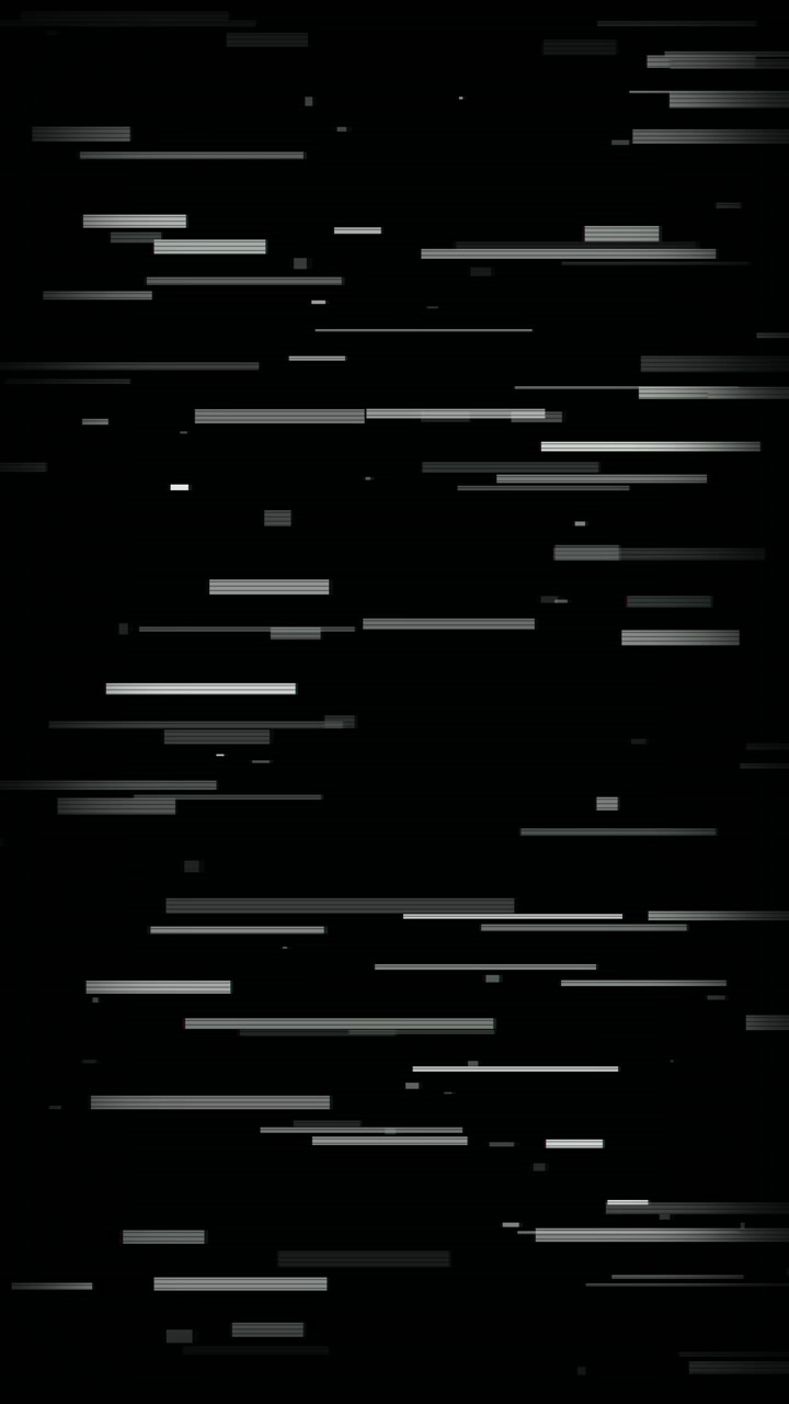 Effetto Glitch Digitale con Linee Orizzontali su Sfondo Nero