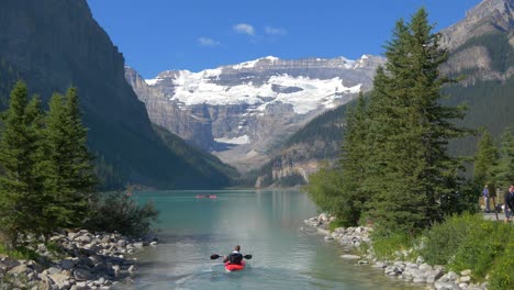 canoeing in banff national park