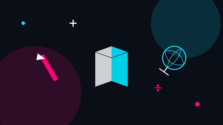 Abstract Motion Graphics with Geometric Shapes and Symbols
