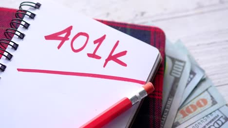 401k savings plan and money