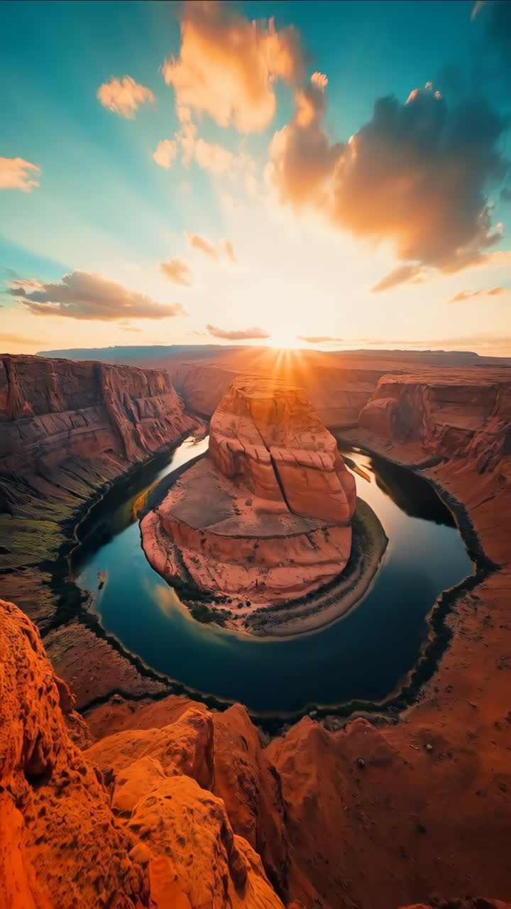 Majestic Sunset over Horseshoe Bend in Arizona