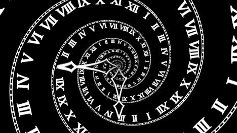 reloj de espiral clásico en bucle (4k)
