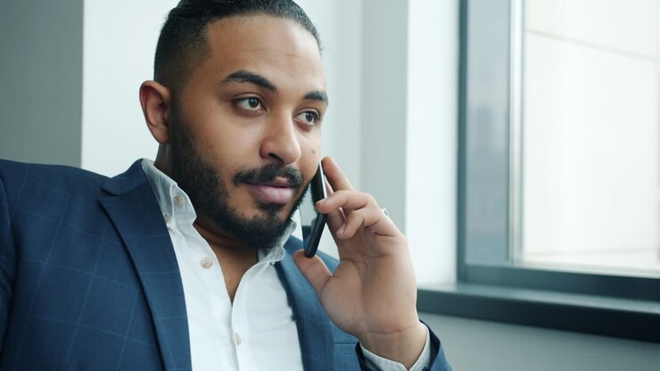 Businessman on Phone Call