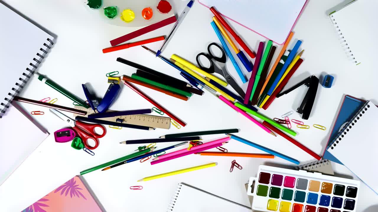 디자이너의 데스크에서 서류의 애니메이션, 로고 인트로 루프 스 모션