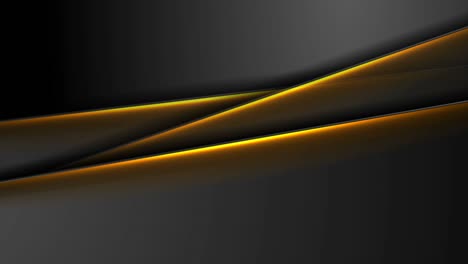 abstract black motion background with orange neon glowing stripes