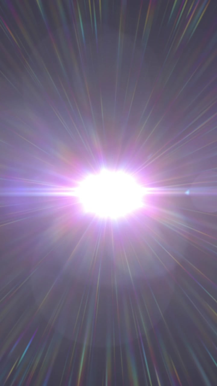 Animazione di punti luce e scie luminose su sfondo nero