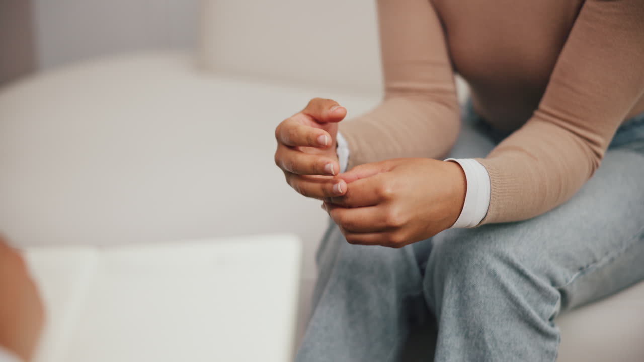 mujer en una sesión de terapia