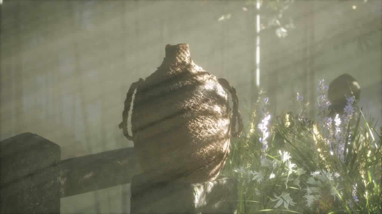bosque de bambú de japón y hierba verde de prado con luz natural