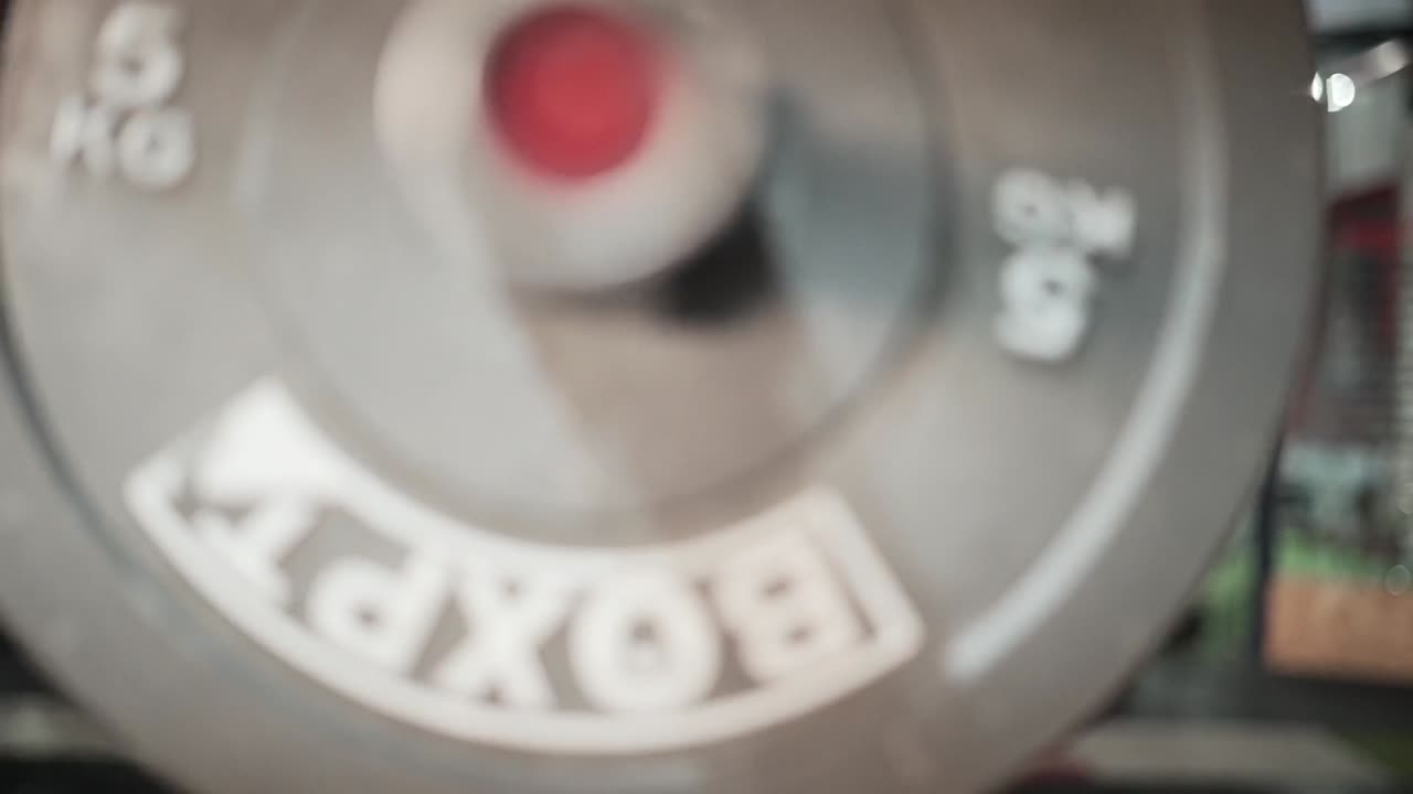 체육관 에서 웨이트 리프팅 하는 여자