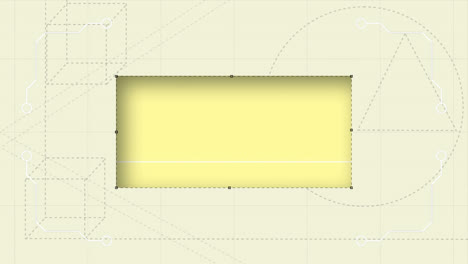 animation of data processing and cutting out shape over markers on light background