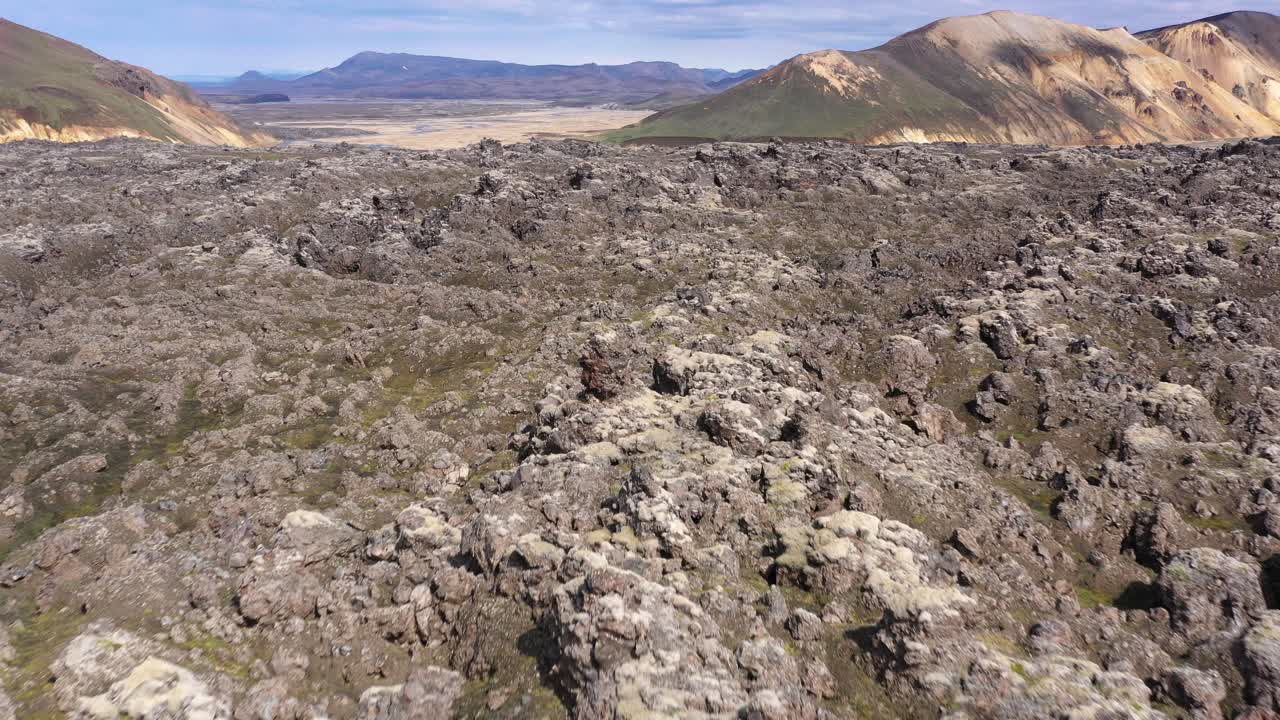 아이슬란드의 화산 풍경