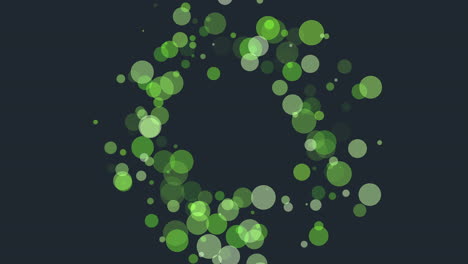 a mesmerizing swirling pattern of green dots on a black background