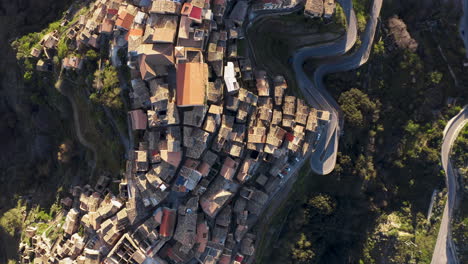 medieval city in the mountains