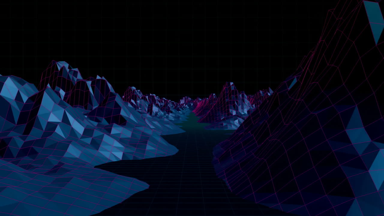 video generado digitalmente de la montaña