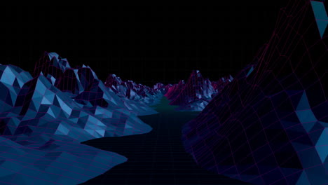 digitally generated video of mountain