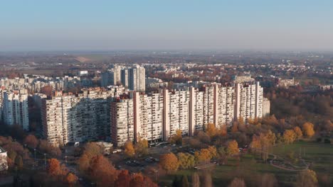 панорама жилых домов мамутика в загребе, хорватия