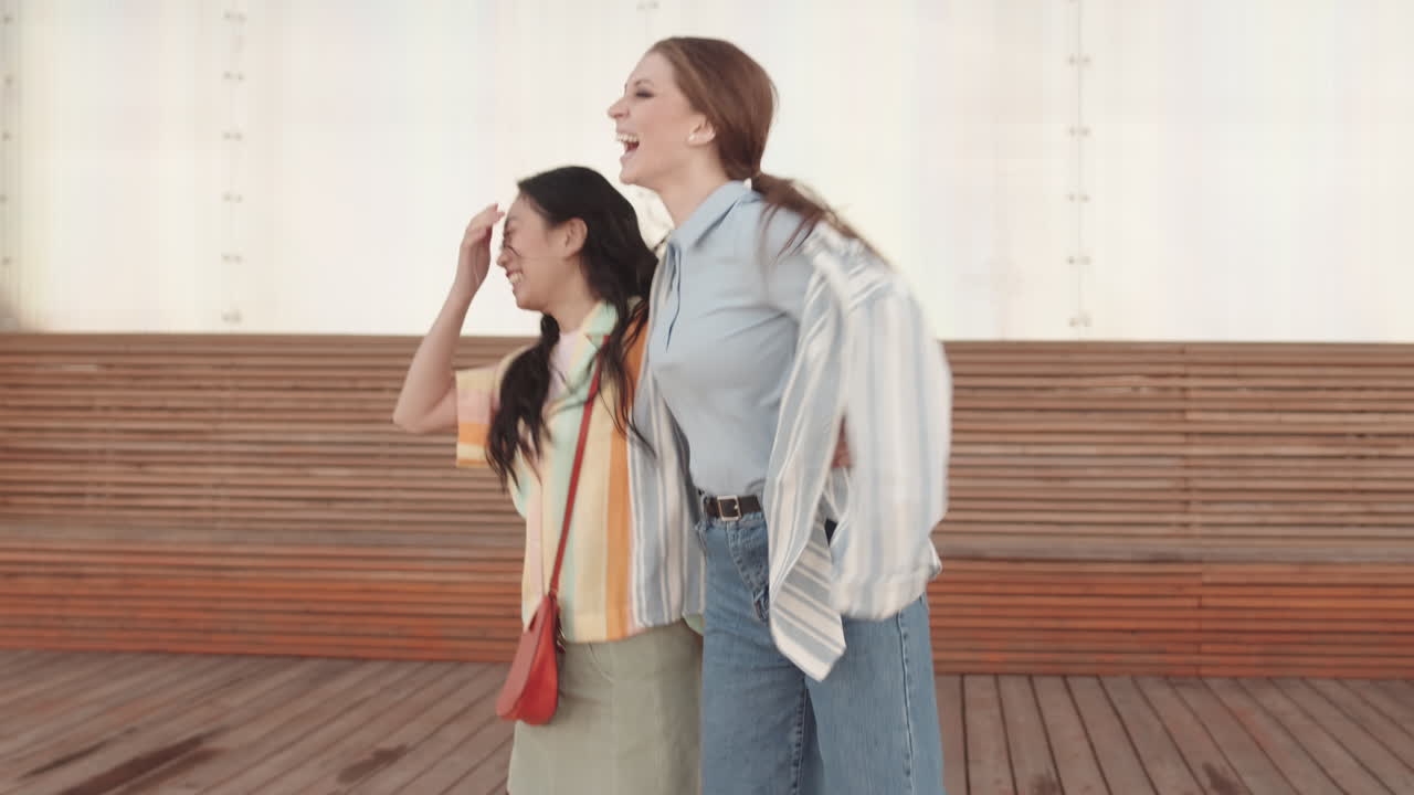 Girlfriends Partying Outdoors in Summer