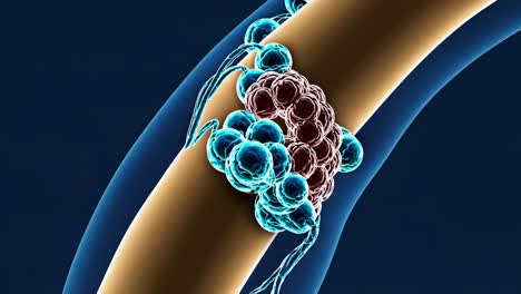 3d illustration of cellular agglomeration and tissue damage