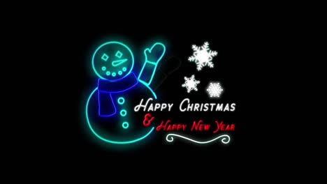 Happy-Christmas-&-Happy-New-Year-neon-sign-on-black-background