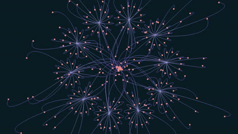 las líneas en espiral y los puntos crean intrincados patrones circulares