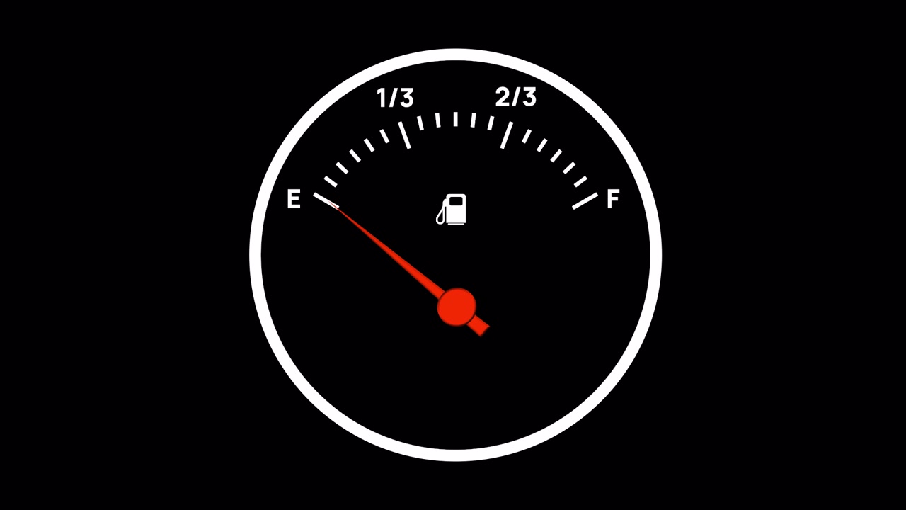 Retro Fuel Level Meter Gauge