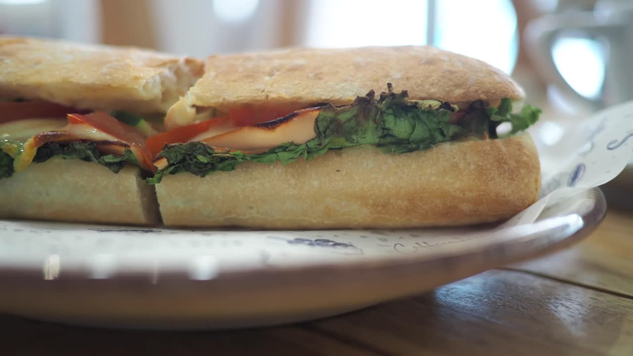 Delicious ciabatta sandwich