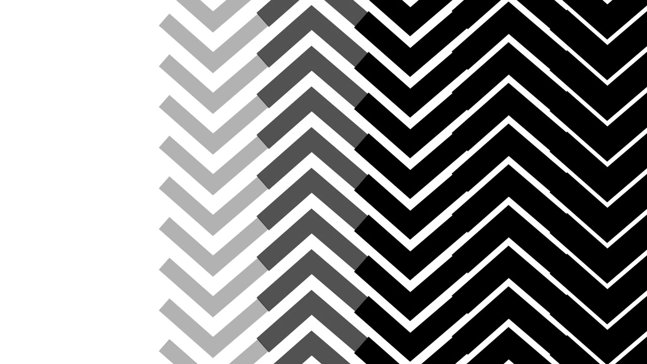 Animeret chevron-mønster overgang fra hvid til sort