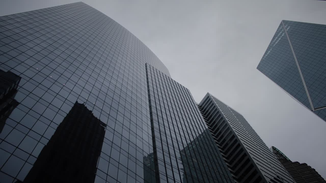 Seattle Downtown Buildings Slow Motion 3